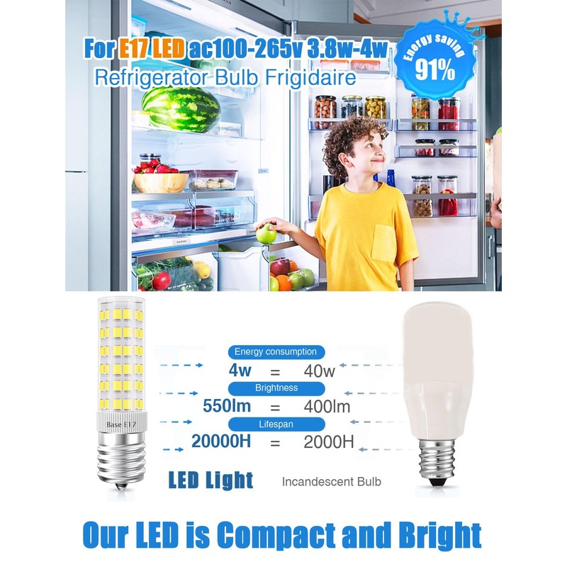 wossluck KEI D28M KEL 2815 Bulb Freeze 3.8w for Frigidaire