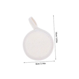 FOMIYES 4pcs Natural Loofah Exfoliating Pads for Gentle Skin Scrubber for Bath Spa and Daily Care Elastic Band Design for Easy Use for Men and Women