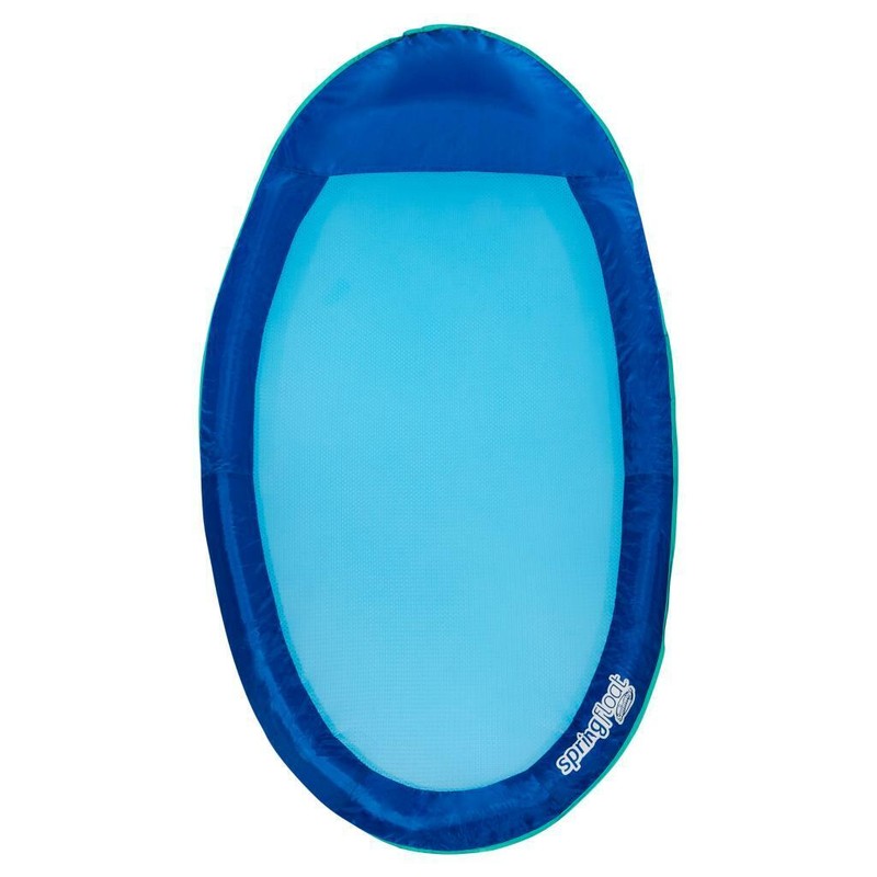 SwimWays Original Spring Float Inflatable Pool Lounger with Hyper-Flate Valve