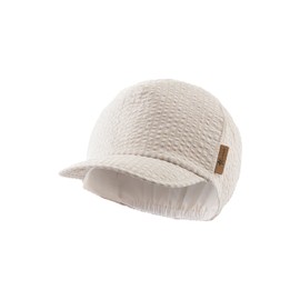 Sterntaler Striped Peaked Cap - Boys Hat Made of Seersucker with Fine Stripes - UV Protection 50+ Sun Cap - Baby and Children's Headwear Summer, beige, 51