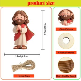 36pcs Religious Christmas Tree Ornaments, 12 Unique Designs, Ideal for Holiday Home Decor