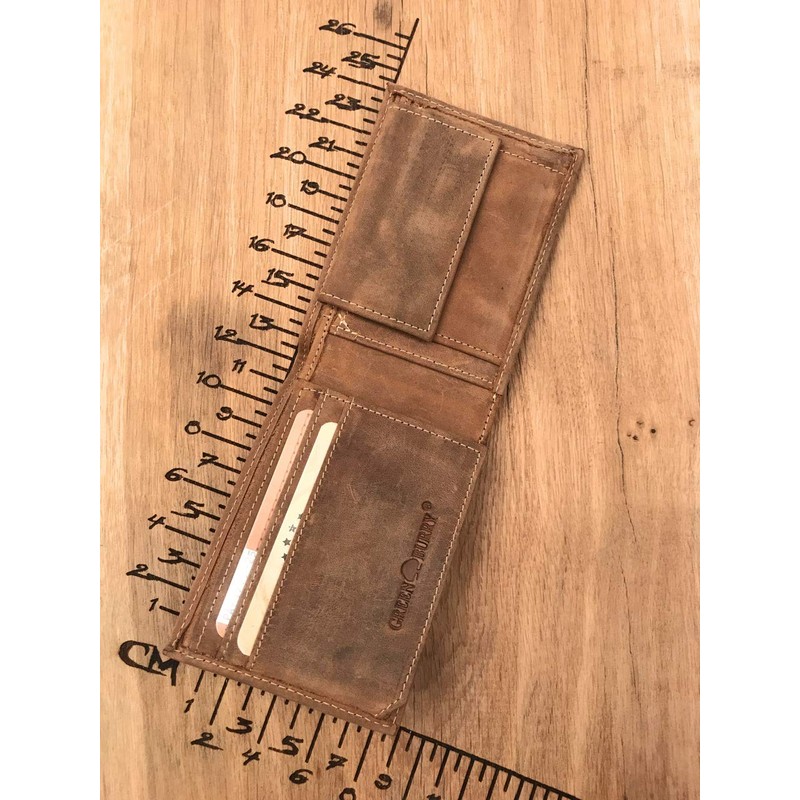 Greenburry Vintage Forest WMH02 Leather Wallet Brown, brown, Hook &