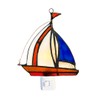 WKINGDIY Tiffany stained glass Sailing boat night light WKD1005 (Blue),Sailing
