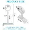Kowibcl Curtain Brackets, 2 Pcs Ceiling & Wall Mount, White
