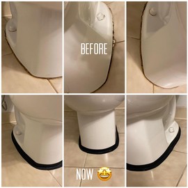 Black Caulk Tape Waterproof Self Adhesive Peel & Stick Sealing Strip for Kitchen Countertop Sink Backsplash Bathtub Floor Toilet Vinyl Tile Bathroom Decor, Better Than Silicone Sealant Caulking Tube