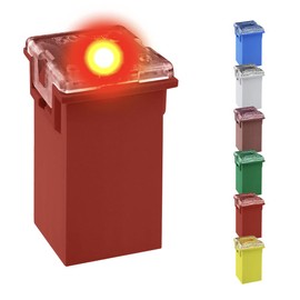 CARAX Glow Fuse – Premium Fuse Cartridge Tall Standard Fuse – Assortment – Glow When Blown LED Automotive Fuse – Smart Glow Fuse Easy Identification (50A - 1pcs - Cartridge Maxi Glow Fuse)