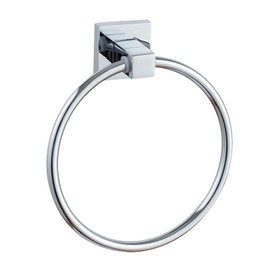 Towel Holders for Bathrooms Chrome Wall-Mounted - 4 Set Chrome Towel Holder, Toilet Roll Holder, 2x Towel Hook 15-0402