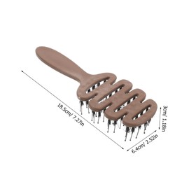 TOVINANNA Plastic Boar Bristle Hair Brush for Blow Drying and Scalp Massage Stylish Fluffy Crown Comb for All Hair Straight Curly Long Short