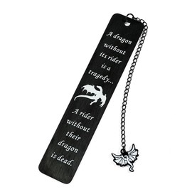 Fourth Wing Bookmark - Story of The Dragon Knight Book Marks, Stainless Steel Metal Mark Reading Supplies, Gothic Dragon Bookmark Collection, Birthday Gifts for Book Lover (Style 5)