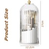 Cosmetic Storage with Transparent Compartments, Rotating Birdcage Makeup Organizer, Desktop