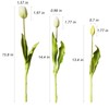 LYLYFAN 20 Pcs Artificial Tulips Flowers White Faux Tulip Flowers