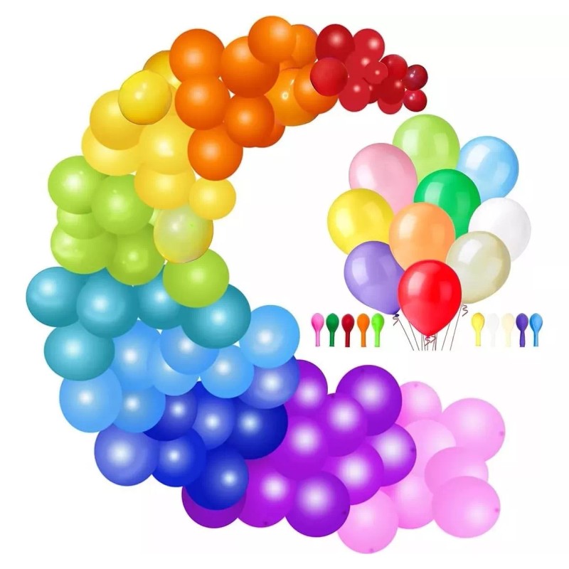 Misorel Globo Payaso N5 Multicolor Bolsa Con 100 Pzs