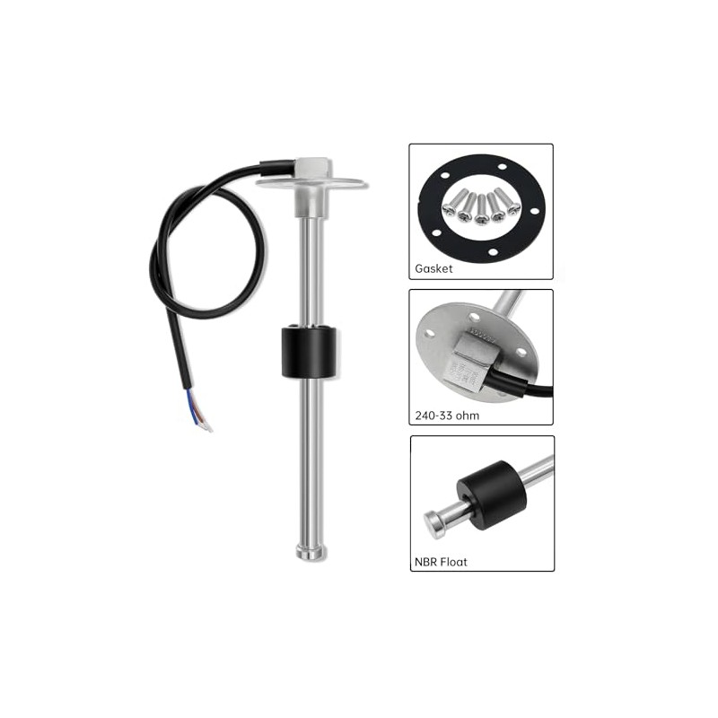 ARTILAURA ARTILAURA 240-33 ohm Fuel Sending Unit 9"(225mm) Stainless Steel