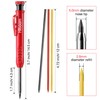 Hiboom 2 Pack Solid Carpenter Pencil with 14 Refill, Long