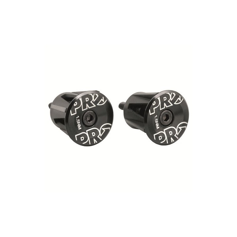 PRO Anodised Alloy Black Expanding Handlebar End Plug/Bung - Black