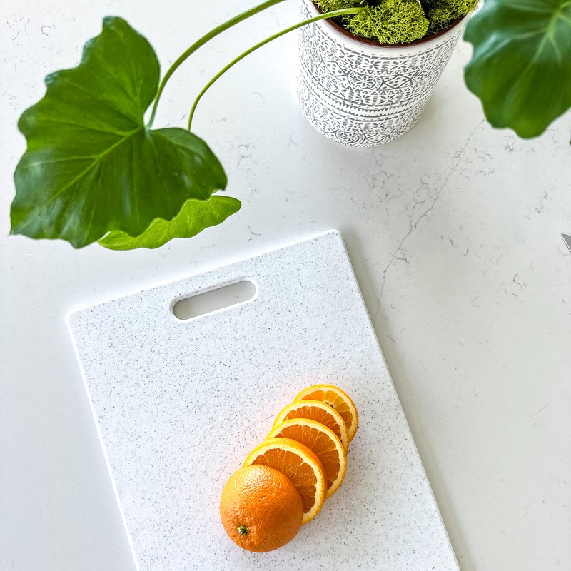 Dexas PolyCoconut EVOLV Poly Cutting Board with Natural Coconut Shells,