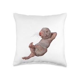 I Just Really Like Naked Moles Ok? Funny Naked Mole Rat Throw Pillow
