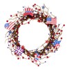 Americana Flag Red Blue Berry White Star Wreath 4th of