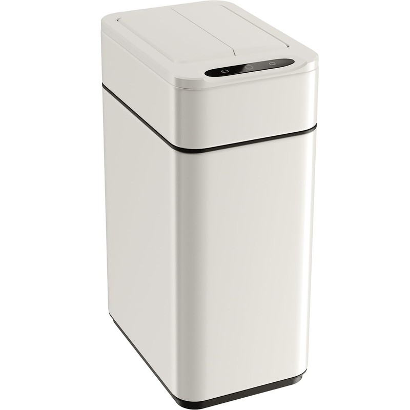 hOmeLabs Durable 2.4 Gallon Sensor Trash Can, Retractable Butterfly Lid,
