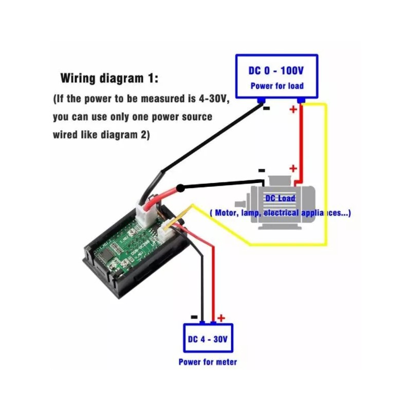 Dual LED Display Volt Meter DC 0-100V 50A Digital LED
