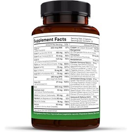 NEW AGE Multivitamin for Women - B-Complex, Whole Foods, Hair Support, Iron - All in1 Womens Multivitamin - Bioavailable & Gentle on Stomach - Made in USA - 60 Count