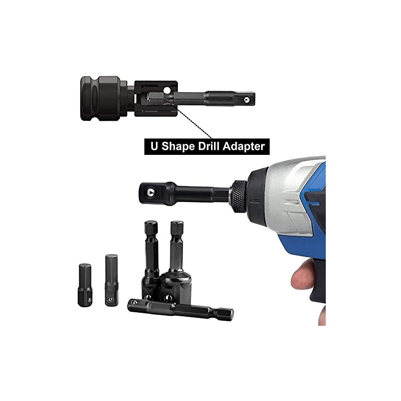 Mesee Impact Socket Adapter Set, 12-in-1 Air Impact Ratchet Wrenches