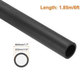 sourcing map Pipe Insulation Foam Tube 32mm ID x 44mm OD 1.85m Foam Tubing Heat Insulated Pipe for AC Unit Handle Grip Water Pipe Freeze Protection - 1-3/4" x 1-1/4"/Black
