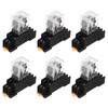 MECCANIXITY 6Pcs DC 12V Electromagnetic Power Relay, 8-Pin 5A Power