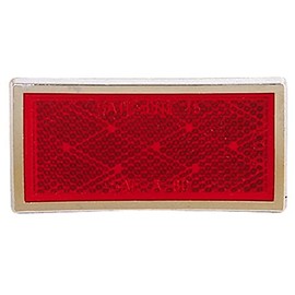 Peterson Red Chrome Rectangular Quick-Mount Reflectors B484R