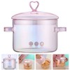 Vaguelly Glass Pot, Clear Glass Cooking Pot Saucepan with Lid,