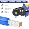 haisstronica Wire Ferrule Crimping Tool, AWG 23-7 Self-adjusting Square Jaw,