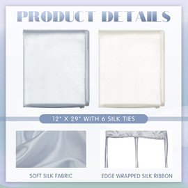 Hosuly Hosuly 2 Pcs Satin Bassinet Sheet Baby Hair Soft Silk Feeling Sheet Baby Bassinet for Rectangle Cradle Pad Mattress Boys Girls Newborn Infant(Gray and White)