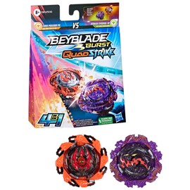 Beyblade Burst QuadStrike Dual Pack, Ambush Nyddhog N8 & Chain Poseidon P8 Competition Spinning Top