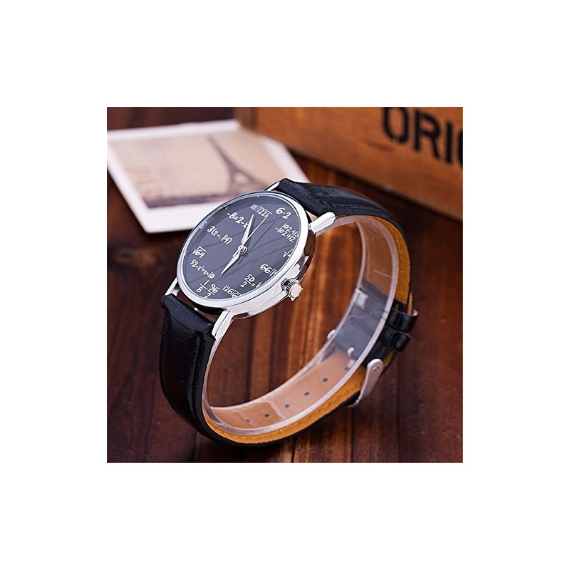 Mixe Fashion Formula Math Equation Unisex Teen Students Quartz Casual