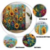 YNFUQANLN Sunflower Shower Curtain Rustic Farmhouse Flower Wildflowers Rustic Plants