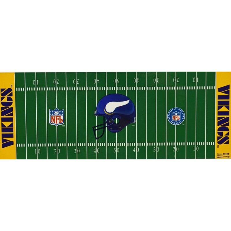 Rico Minnesota Football Vikings 2-Track Wooden Field Cribbage Board