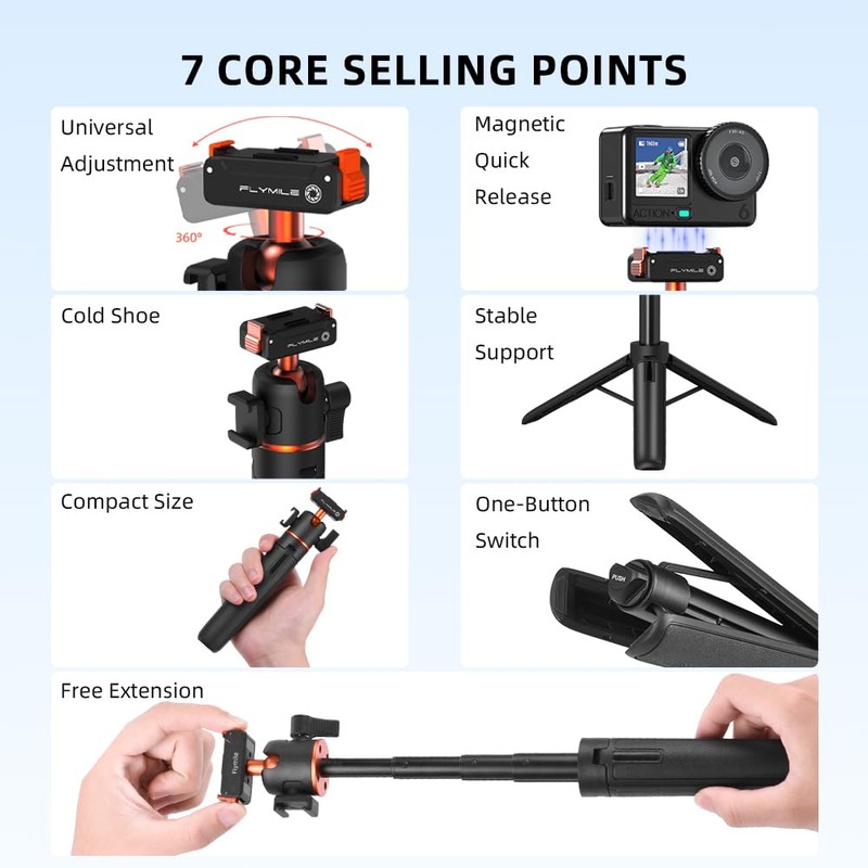 Mini Extension Rod for DJI Osmo Action 6/Osmo Nano Camera