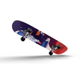 DesignSkinz - Decorative and Protective Scratch Resistant Skin Vinyl Wrap Kit for Skateboard Decks - Floating Cartoon Astranaut