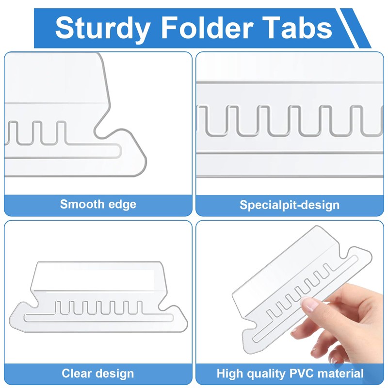 Hurifeng File Folder Tabs with Inserts, Printable Hanging Folder Labels