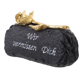 BESPORTBLE 4pcs Resin Memorial Tombstone for Deceased Relatives Unique Mourning Decor for Cemetery Backyard Garden Thoughtful Remembrance Prop for Honoring Loved