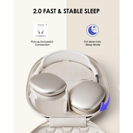 Smart Case 2.0 Slimline for AirPods Max Headphones Supports Sleep Mode, AirPods Max Accessories, Upgrade Anti-Scratch Portable Carry Travel Bag (Starlight)