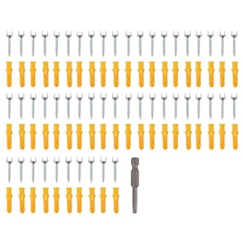 Tornillos de Zócalo de Acero Inoxidable, Clavos de Tornillo de Doble Cabeza, Herramienta de Hardware de Punta de Destornillador sin Costura con Anclaje de Pared