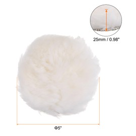 HARFINGTON 5pcs Wool Buffing Pads, 5 inch Wool Polishing Pad Soft Buffing Pads Polishing Wheel with Hook and Loop Polishing, Buffing and Cutting for Car, Furniture