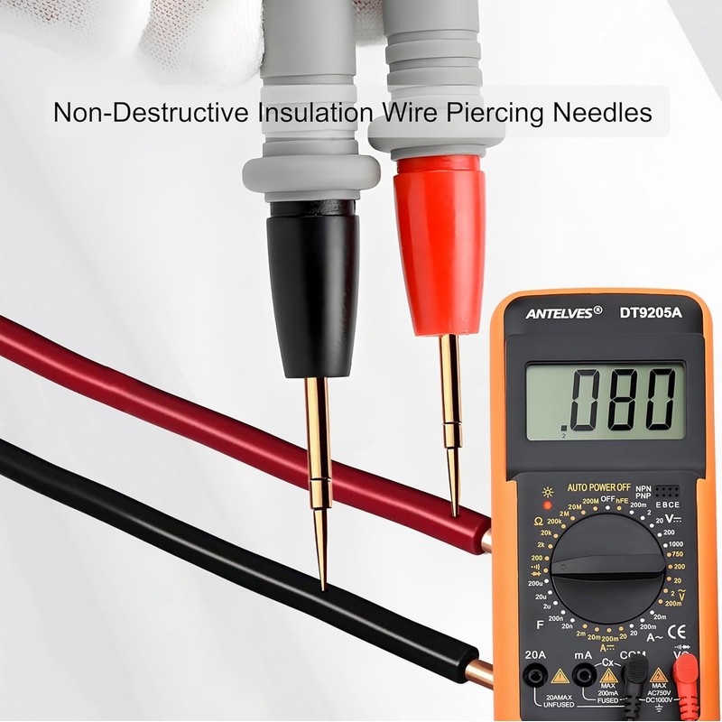 1 Pair Multimeter Leads – 1000V / 10A – Compatible