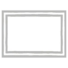 Caspari Border Stripe Self-Adhesive Gift Tags in Silver, 60 Labels