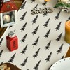 Artoid Mode Black Trees Christmas Table Runner, Winter Xmas Kitchen