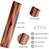KYVU Handmade Cellulose Acetate Comb T12, 16.6 cm, FINE &