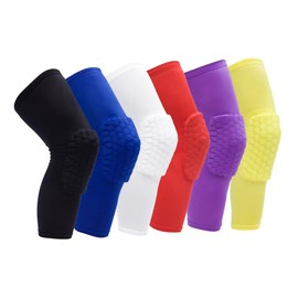 Parliky Crash Non-Slip Knee Support Brace Long Sleeve Knee Protector for Running Hiking and Outdoor Sports Black Absorbing Honeycomb Design for Injury Recovery and Comfort