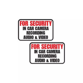 2 In Car Camera Recording Vinyl Decals Truck Vehicle Indoor Outdoor High Quality