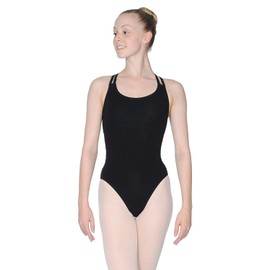 Roch Valley Sophie Sleeveless Cotton Lycra Leotard Age 11-13 Black